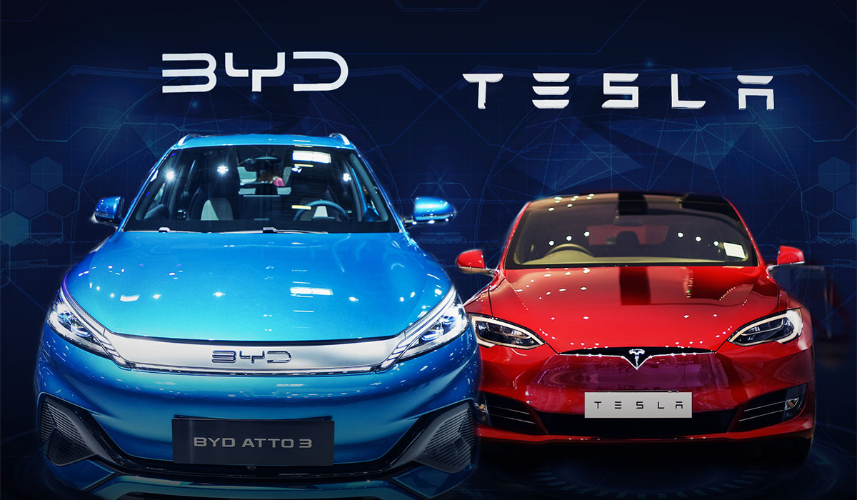 افت فروش تسلا در اروپا و رشد چشمگیر BYD