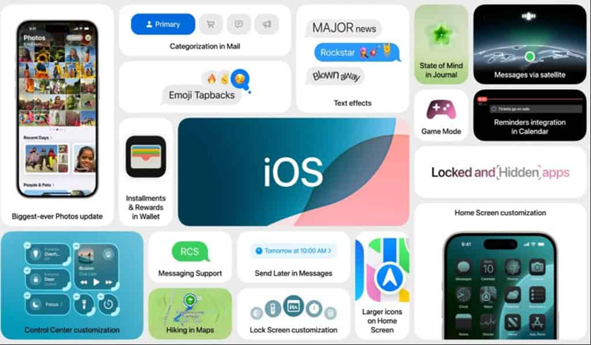 انتشار نسخه جدید سیستم عامل iOS با قابلیت های نوین